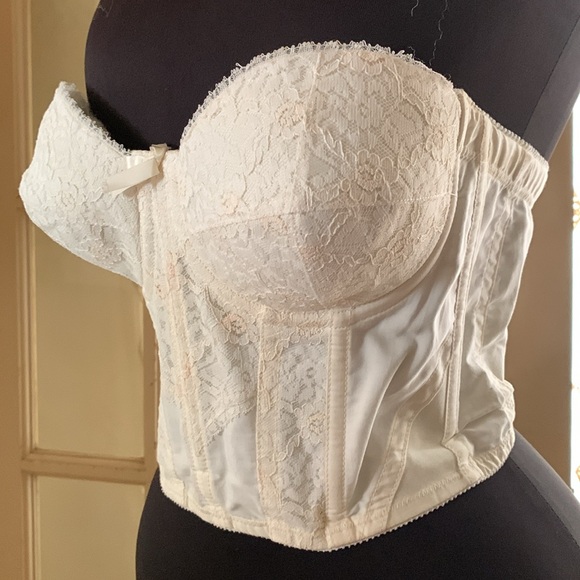 Vintage 1960s Simpson Sears cropped boned bustier with underwire cups - Picture 4 of 5